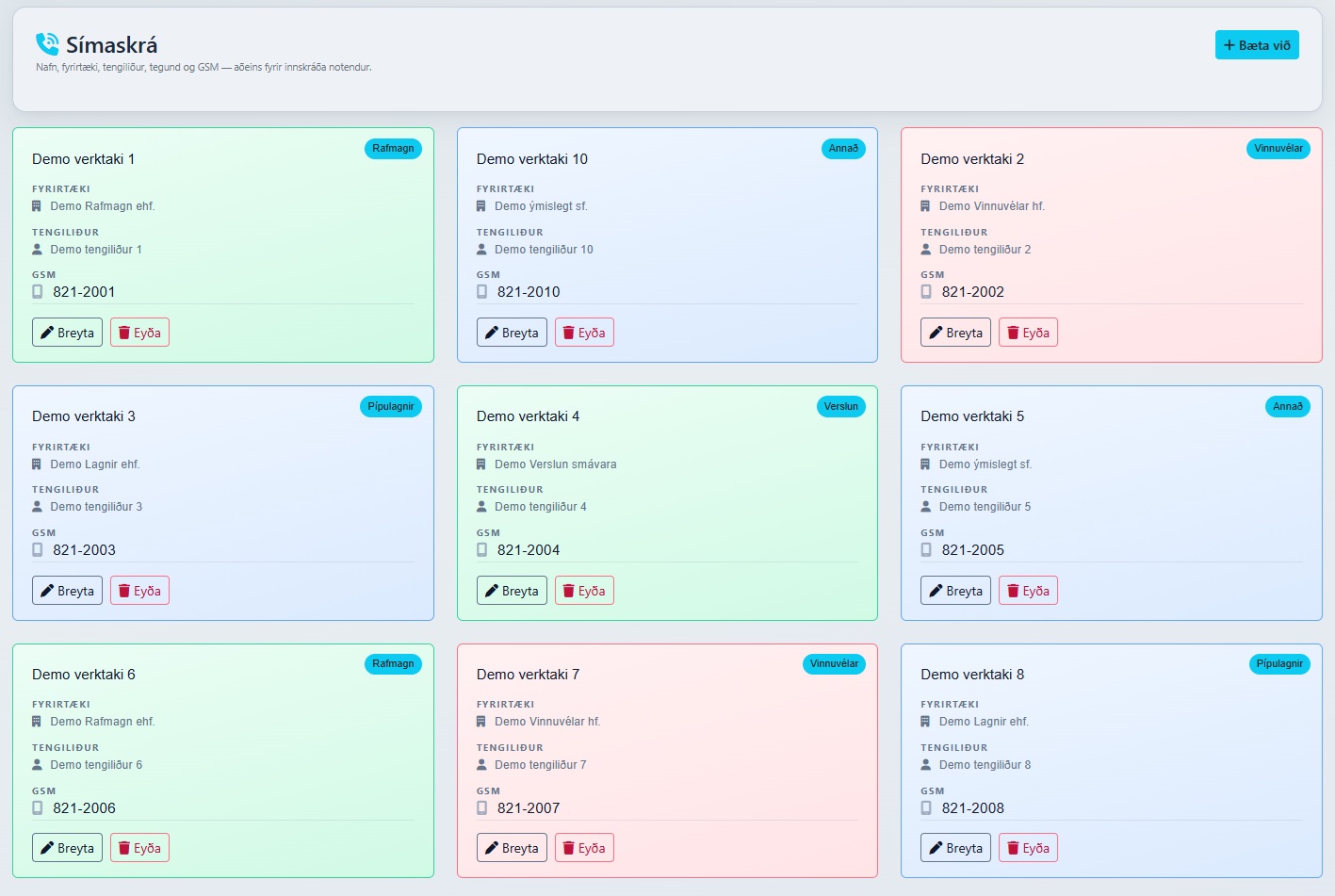 QuickTable — mynd 11